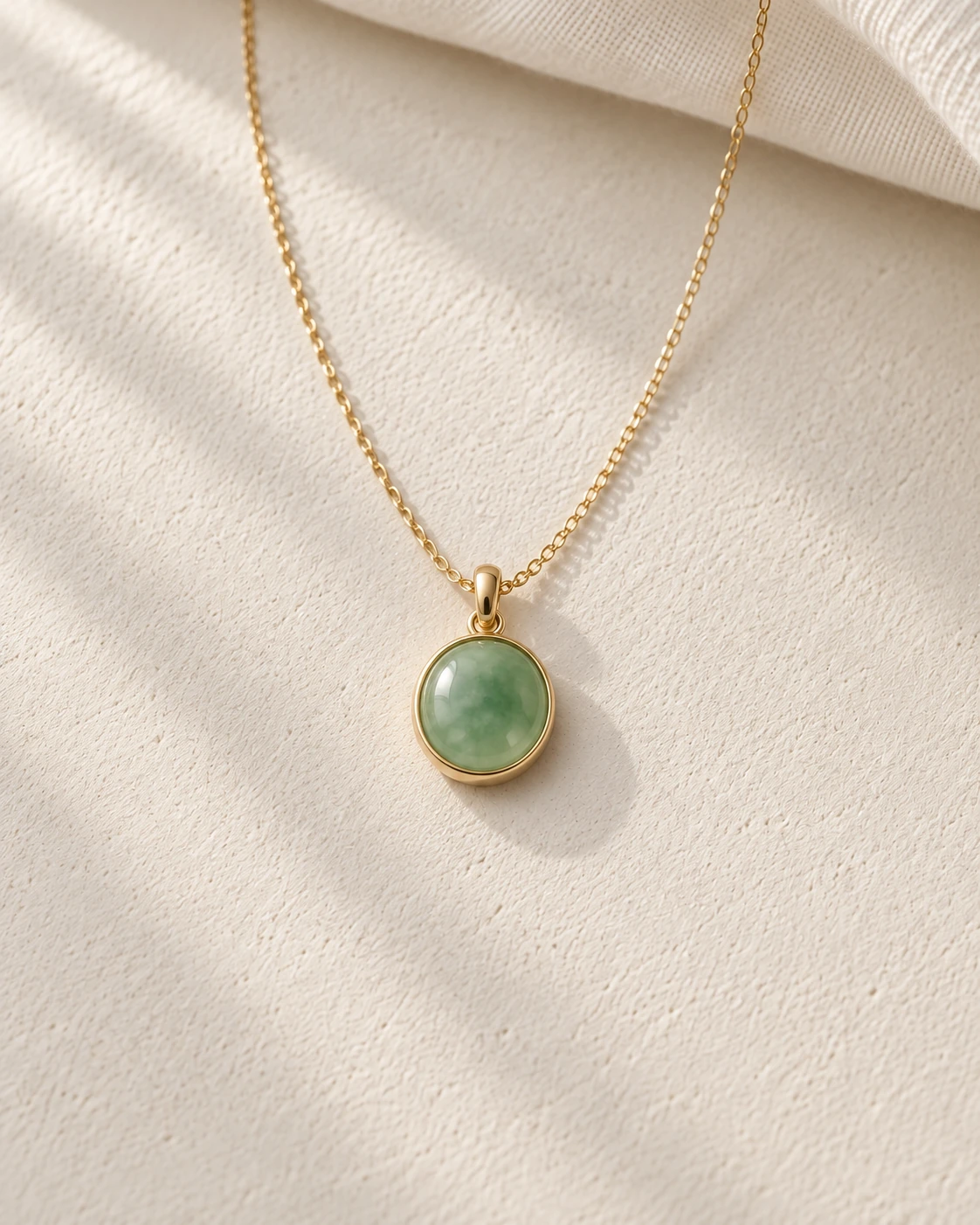 YÙ · Halo jadeite necklace concept; AI-generated image
